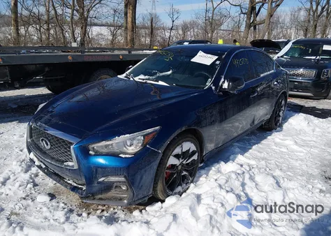 2018 Infiniti Q50 3.0T Red Sport 400 z USA, uszkodzony, nr VIN JN1FV7AR8JM481694
